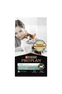 Obrázok pre PURINA Pro Plan LiveClear Kitten Rich in turkey - suché krmivo pro kočky - 1,4kg
