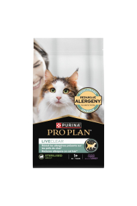 Obrázok pre PURINA Pro Plan LiveClear Sterilised Rich in turkey - suché krmivo pro kočky - 1,4kg
