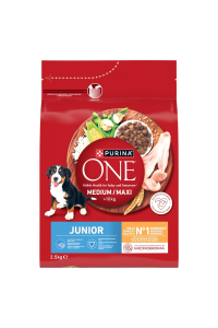 Obrázok pre PURINA One Junior Medium/Maxi Rich in chicken with rice - suché krmivo pro psy - 2,5kg