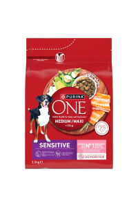 Obrázok pre PURINA One Adult Medium/Maxi Sensitive Rich in salmon with rice - suché krmivo pro psy - 2,5kg