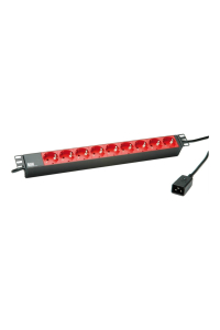Bachmann 333.937 napájecí prodlužovačka 2 m 9 AC zásuvky / AC zásuvek Vnitřní Černá, Červená Obrázok pre Bachmann 333.937 napájecí prodlužovačka 2 m 9 AC zásuvky / AC zásuvek Vnitřní Černá, Červená