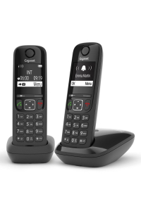 Gigaset AS690 Duo Analog/DECT telefon Identifikace volajícího Černá Obrázok pre Gigaset AS690 Duo Analog/DECT telefon Identifikace volajícího Černá