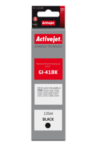 Activejet AC-G41Bk Láhev s inkoustem pro tiskárnu Canon, náhrada za Canon GI-41BK 4528C001; Supreme; 135 ml; černá Obrázok pre Activejet AC-G41Bk Láhev s inkoustem pro tiskárnu Canon, náhrada za Canon GI-41BK 4528C001; Supreme; 135 ml; černá