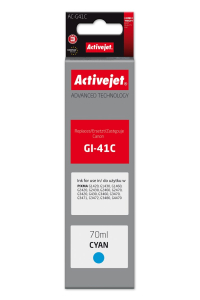 Activejet AC-G41C Láhev s inkoustem pro tiskárnu Canon, náhrada za Canon GI-41C 4543C001; Supreme; 70 ml; modrá Obrázok pre Activejet AC-G41C Láhev s inkoustem pro tiskárnu Canon, náhrada za Canon GI-41C 4543C001; Supreme; 70 ml; modrá