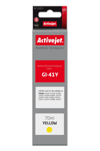 Obrázok pre Activejet AC-G41Y Láhev s inkoustem pro tiskárnu Canon, náhrada za Canon GI-41Y 4545C001; Supreme; 70 ml; žlutá