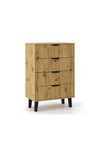 KOMODA SCANDI 4S SLIM DUB ARTISAN Obrázok pre KOMODA SCANDI 4S SLIM DUB ARTISAN