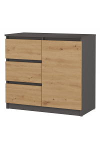 Obrázok pre Topeshop 1D3S ANT/ART KPL komoda