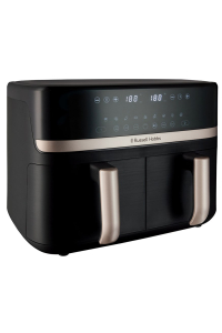 Russell Hobbs Horkovzdušná fritéza Dvojitá 9 l Samostatná 2800 W Černá Obrázok pre Russell Hobbs Horkovzdušná fritéza Dvojitá 9 l Samostatná 2800 W Černá