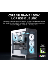 Obrázok pre Corsair 4500X LX-R RGB Tempered Glass Mid-Tower, White Midi Tower Bílá