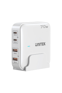 Obrázok pre Síťová nabíječka GaN - Unitek P1228AWH01-EU | 70W 2x USB-C 2x USB-A