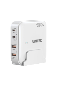 Obrázok pre Síťová nabíječka GaN - Unitek P1229AWH01-EU | 100W 2x USB-C 2x USB-A