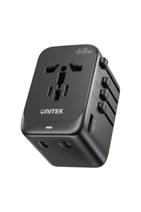 Obrázok pre Napájecí nabíječka - Unitek 65W Universal Travel Adapter (P1122ABK01) | 1xUSB-A 3xUSB-C 1xAC