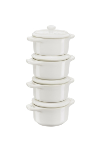 Staub Mini Cocotte Round, 4 pcs. - 200 ml, ivory Obrázok pre Staub Mini Cocotte Round, 4 pcs. - 200 ml, ivory