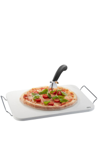 GEFU DARIOSO Zestaw: Nóż do pizzy + kamień ze stojakiem prostokątnym Obrázok pre GEFU DARIOSO Zestaw: Nóż do pizzy + kamień ze stojakiem prostokątnym