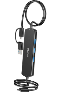 Obrázok pre Unitek KVM Hub 10 Gbps – przełączanie między 2 hostami, 3×USB-A