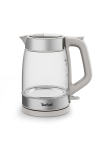 Obrázok pre Tefal Glass Kettle KI605B30 elektrická konvice 1,7 l 2200 W Šedá, Stříbrná, Průhledná
