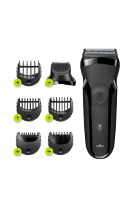 Braun Series 3 300BT Rotační holicí strojek Zastřihovač Černá Obrázok pre Braun Series 3 300BT Rotační holicí strojek Zastřihovač Černá