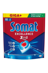 Obrázok pre DISHWASHER CAPSULES SOMAT 3IN1 88 PCS