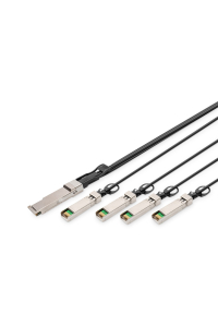 Obrázok pre Digitus DN-81321 InfiniBand a optický kabel 1 m QSFP+ 4x SFP+ Černá
