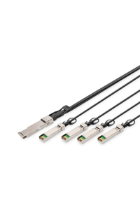 Digitus DN-81321 InfiniBand a optický kabel 1 m QSFP+ 4x SFP+ Černá Obrázok pre Digitus DN-81321 InfiniBand a optický kabel 1 m QSFP+ 4x SFP+ Černá