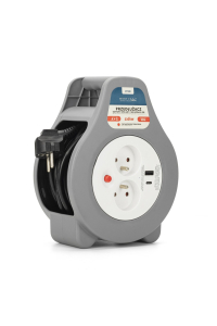 Obrázok pre Montis Przedłużacz domowy zwijany z USB 10m MT188 2 AC zásuvky / AC zásuvek