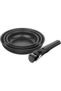 Obrázok pre ZWILLING UNLOCK Zestaw 3 patelni ceramicznych + uchwyt - czarny