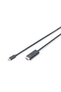 Obrázok pre Digitus AK-300330-050-S adaptér k video kabelům 5 m USB typu C DisplayPort Černá