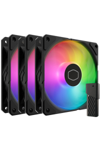 Cooler Master SickleFlow Edge 120 ARGB 3-Pack Fan Kit Počítačová skříň Ventilátor 12 cm Černá 1 kusů Obrázok pre Cooler Master SickleFlow Edge 120 ARGB 3-Pack Fan Kit Počítačová skříň Ventilátor 12 cm Černá 1 kusů