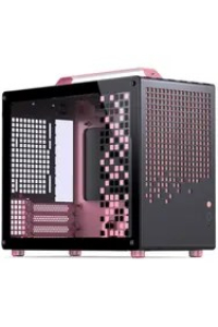 Jonsplus Z20 Micro-ATX Gehäuse, mit Tragegriff - schwarz/pink Obrázok pre Jonsplus Z20 Micro-ATX Gehäuse, mit Tragegriff - schwarz/pink