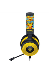 Razer Kraken V4 X Pokemon Sluchátka s mikrofonem Kabel Přes hlavu Hraní USB Type-C / USB Type-A Černá, Žlutá Obrázok pre Razer Kraken V4 X Pokemon Sluchátka s mikrofonem Kabel Přes hlavu Hraní USB Type-C / USB Type-A Černá, Žlutá