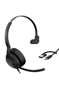 Obrázok pre Jabra Evolve2 50 Sluchátka s mikrofonem Kabel Přes hlavu Kancelář / call centrum USB Type-C / USB Type-A Bluetooth Černá