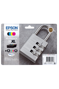 Obrázok pre Epson Padlock C13T35964010 inkoustová náplň 1 kusů Originální Vysoká (XL) výtěžnost Černá, Azurová, Purpurová, Žlutá