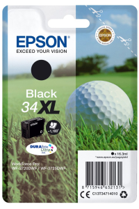 Obrázok pre Epson Golf ball Singlepack Black 34XL DURABrite Ultra Ink