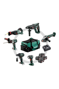 METABO ZESTAW COMBO 18V 6.1 (SB18LTX +SSW18LTX300BL +KH18LTX24 +W18L9-125QUICK +SSEP18LT +ULA) 4x4,0Ah TORBA Obrázok pre METABO ZESTAW COMBO 18V 6.1 (SB18LTX +SSW18LTX300BL +KH18LTX24 +W18L9-125QUICK +SSEP18LT +ULA) 4x4,0Ah TORBA