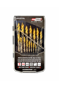 AWTOOLS WIERTŁO DO METALU M2 HSS-TiN KPL.19szt. /1.5-10mm / BLACK LINE Obrázok pre AWTOOLS WIERTŁO DO METALU M2 HSS-TiN KPL.19szt. /1.5-10mm / BLACK LINE