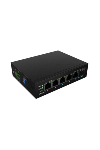 Obrázok pre SWITCH LANBERG ILFE-4P-1GE-1S-90 LIGHT INDUSTRIAL POE 1XBT 3XAT SFP+ETH DIN FAST ETHERNET