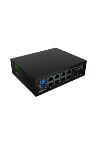 Obrázok pre SWITCH LANBERG ILFE-8P-1GE-1S-120 LIGHT INDUSTRIAL POE 4XBT 4XAT SFP+ETH DIN FAST ETHERNET