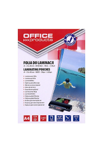 Obrázok pre OFFICE PRODUCTS Laminovací fólie, A4, 2×80 mikronů, lesklá, 100 ks, průhledná