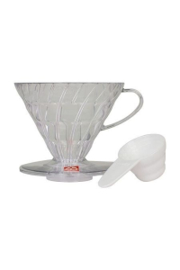 Hario Plastový dripper V60-02 HARIO clear Obrázok pre Hario Plastový dripper V60-02 HARIO clear