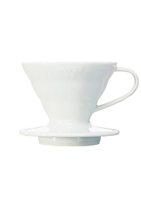 Keramický dripper V60-01 HARIO, bílý Obrázok pre Keramický dripper V60-01 HARIO, bílý