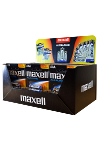 Baterie Maxell Alkaline LR03 AAA, balení po 4 ks (30 blistrových balení/120 ks baterií) Obrázok pre Baterie Maxell Alkaline LR03 AAA, balení po 4 ks (30 blistrových balení/120 ks baterií)