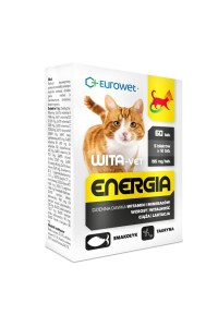 EUROWET Wita-Vet Energia - doplňky stravy pro kočky - 60 tablet Obrázok pre EUROWET Wita-Vet Energia - doplňky stravy pro kočky - 60 tablet