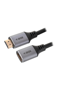 IBox ITVFMHD012 Prodlužovací kabel HDMI na HDMI 4K se zlatou zástrčkou 2 m Obrázok pre IBox ITVFMHD012 Prodlužovací kabel HDMI na HDMI 4K se zlatou zástrčkou 2 m