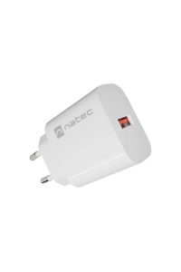 Obrázok pre SÍŤOVÁ NABÍJEČKA NATEC RIBERA 1X USB-A 18W BÍLÁ