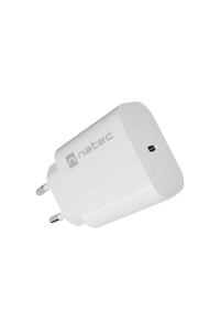 Obrázok pre SÍŤOVÁ NABÍJEČKA NATEC RIBERA 1X USB-C 20W BÍLÁ
