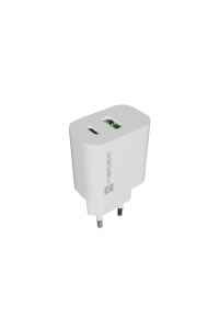 SÍŤOVÁ NABÍJEČKA NATEC RIBERA 1X USB-A + 1X USB-C 20W BÍLÁ Obrázok pre SÍŤOVÁ NABÍJEČKA NATEC RIBERA 1X USB-A + 1X USB-C 20W BÍLÁ