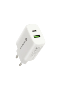 Obrázok pre Charger 1 x USB Quick Charge 3.0, 1 x USB-C PD PPS 25W white