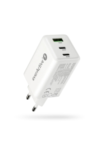 Obrázok pre Síťová nabíječka GaN, 1× USB, 2× USB-C, Quick Charge 4+, 65 W, bílá