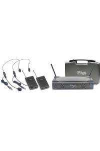 Stagg SUW 50 HH FH EU Bezdrátový sluchátkový systém UHF true diversity se 2 kanály Černý Obrázok pre Stagg SUW 50 HH FH EU Bezdrátový sluchátkový systém UHF true diversity se 2 kanály Černý