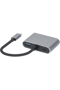 iBox IUHCHDVGA USB Typ-C hub 4v1 USB 3.0 + PD 100 W + HDMI 4K 30 Hz + VGA Full HD Obrázok pre iBox IUHCHDVGA USB Typ-C hub 4v1 USB 3.0 + PD 100 W + HDMI 4K 30 Hz + VGA Full HD